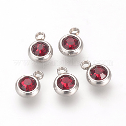 201 Stainless Steel Rhinestone Charms&nbsp;STAS-S068-01