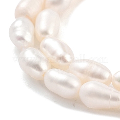 天然養殖淡水パールビーズ連売り  ライス  グレード3 A  雪  3~4mm  穴：0.5mm  約26~39個/連  7.09''~7.28''（18~18.5センチメートル）&nbsp;PEAR-P062-04B