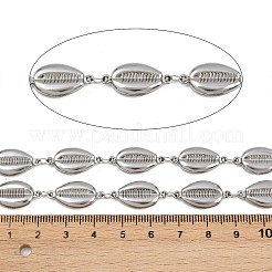 304 Stainless Steel Shell Shape Link Chains&nbsp;CHS-P023-04P
