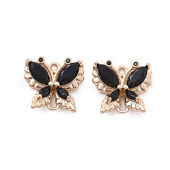 Brass Glass Connector Charms&nbsp;KK-B125-08G