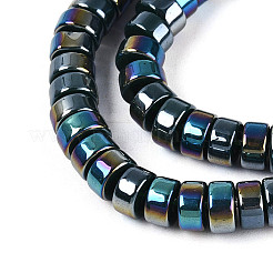 AB Color Plated Opaque Glass Beads Strands&nbsp;GLAA-T026-3x6mm-P16