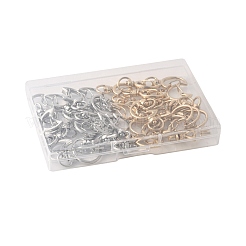 40色の合金製回転スナップフック留め具2個。  ミックスカラー  ムーン  33x16.8x5.6mm  穴：5x9.1mm  20個/カラー&nbsp;FIND-FS0004-73A