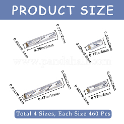 1840Pcs 4 Style Glass Twisted Bugle Beads&nbsp;SEED-CN0001-43B