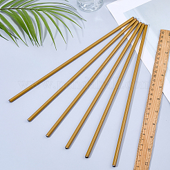 304ステンレス鋼の棚ガードレールバー  ゴールドカラー  302x6mm&nbsp;FIND-WH0366-526A-01