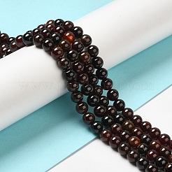天然石ガーネットビーズ連売り  ラウンド  6mm  穴：0.8mm  約60個/連  15.16''（38.5センチメートル）&nbsp;G-H300-A01-01