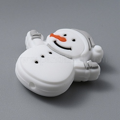 Snowman Christmas Theme Food Grade Eco-Friendly Silicone Beads&nbsp;SIL-WH0013-39A