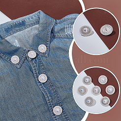 36Pcs 1-Hole Zinc Alloy Shank Buttons&nbsp;BUTT-AR0001-30