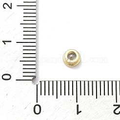 Flat Round Brass Micro Pave Cubic Zirconia Cabochons&nbsp;KK-P345-13G-A02