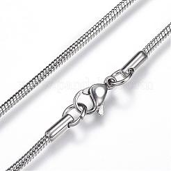 304ステンレススチールスネークチェーンネックレス  カニカン付き  ミックスカラー  29.9インチ（76cm）  2mm&nbsp;NJEW-D285-03
