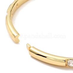 Clear Cubic Zirconia Hinged Bangle for Women&nbsp;BJEW-G643-02G