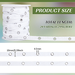 20 Yardcs Cotton Ribbon with Stainless Steel Eyelets&nbsp;OCOR-BC0009-65A-02