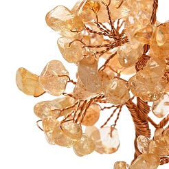 Christmas Natural Yellow Quartz Chips Tree Decorations&nbsp;DJEW-K028-01D