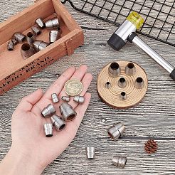 鉄製ハンドルウェッジ28個  斧用の円形ウェッジ  ハンマー  プラチナ  10.5~22x8~20mm  穴：4~13.5mm  内径：4.5~13.5mm  28pc&nbsp;IFIN-FH0001-56