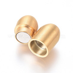 304 Stainless Steel Magnetic Clasps with Glue-in Ends&nbsp;STAS-F227-52-G