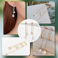 40Pcs 2 Colors Rack Plating Brass Stud Earring Findings&nbsp;KK-PH0004-80