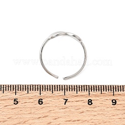 5Pcs 304 Stainless Steel Open Cuff Rings for Women&nbsp;RJEW-K313-12P