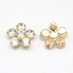 Flower Cubic Zirconia Cabochons&nbsp;ZIRC-R007-026C-03