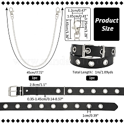 Punk Gothic PU Leather Belts&nbsp;AJEW-WH0515-43P