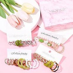 5 Sets 5 Colors Alloy Hoop Earring Sets&nbsp;EJEW-FS0001-23A
