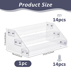 3-Tier PS Plastic Nail Polish Bottle Organizer Display Holder&nbsp;ODIS-WH0095-004