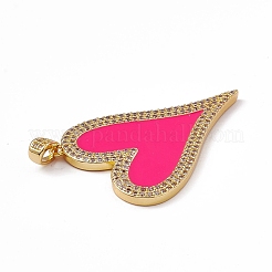 Brass Micro Pave Cubic Zirconia Pendants&nbsp;KK-P224-02G-03