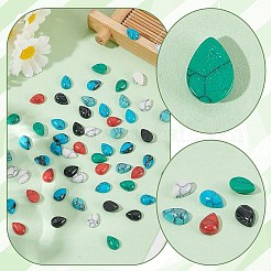 70Pcs 7 Styles Gemstone Cabochons&nbsp;G-AR0006-16B