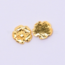 レトロな合金カボション  ネイルアートの装飾の付属品  花  ゴールドカラー  5.5x1mm&nbsp;TIBE-WH0001-03S-G