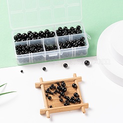 340Pcs 4 Sizes Natural Black Tourmaline Beads&nbsp;G-LS0001-25