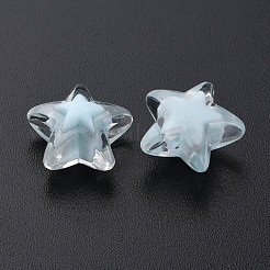 透明なアクリルビーズ  二層ビーズ  スター  ミックスカラー  15.5x16x9.5mm  穴：3mm  約569個/500g&nbsp;TACR-S152-11A