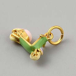 Alloy Enamel Pendants&nbsp;PALLOY-S050-01G-1
