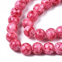 Baking Paint Glass Beads Strands&nbsp;X-DGLA-S115-8mm-S76