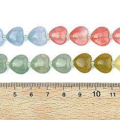 Gradient Color Cherry Quartz Glass & Natural Dyed White Jade & Lemon Jade & Green Aventurine Beads Strands&nbsp;G-B185-A15