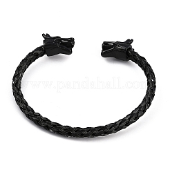 イオンプレーティング（IP）304ステンレススチール製女性用カフバングル  ドラゴン  ブラック  内径：2-3/4インチ（6.9cm）&nbsp;STAS-M023-15B