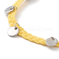 Waxed Polyester Cord Braided Bead Bracelets&nbsp;BJEW-JB05762-05
