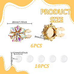 6Pcs Alloy Cufflinks & 10Pcs 4-Hole Plastic Buttons&nbsp;HJEW-GA00042
