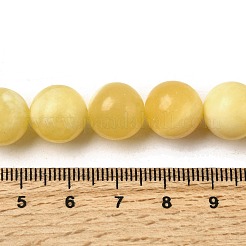 Natural Yellow Jade Beadd Strands&nbsp;G-A274-A01-12mm