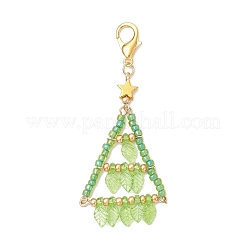 Acrylic & Glass Beads Tree Pendant Decorations&nbsp;HJEW-MZ00377