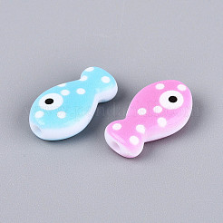 Printed Opaque Acrylic Beads&nbsp;SACR-T017-81M