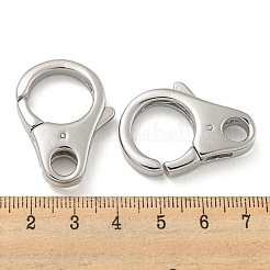 変色しない304ステンレススチールのロブスタークロウ留め金  ステンレス鋼色  32.5x23x7mm  穴：6mm&nbsp;STAS-O002-02P