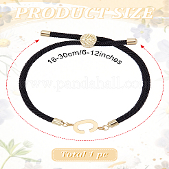 1Pc Adjustable Nylon Cord Slider Bracelets for Women&nbsp;BJEW-LP0001-32C-01