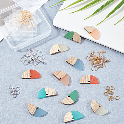 DIY Dangle Half Round Earring Making Kits&nbsp;DIY-OC0006-04