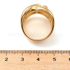 女性用304ステンレススチール指輪  ゴールドカラー  25.5mm  usサイズ7 3/4(17.9mm)&nbsp;RJEW-Z143-03G-01