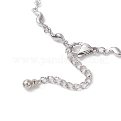 304 Stainless Steel Wave Link Chain Anklets&nbsp;AJEW-AN00641-02