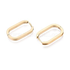 304 Stainless Steel Oval Hoop Earring Findings&nbsp;STAS-G317-02G
