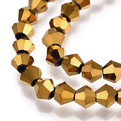Electroplate Glass Bead Strands&nbsp;EGLA-R094-4mm-01