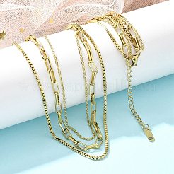 304 Stainless Steel 3 Layer Necklaces for Women&nbsp;NJEW-C084-03G