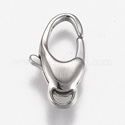 Tarnish Resistant Polished 316 Surgical Stainless Steel Lobster Claw Clasps&nbsp;STAS-Z013-05A