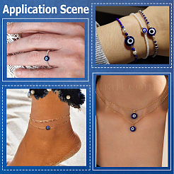3 Strands 3 Styles Handmade Evil Eye Lampwork Flat Round Bead Strands&nbsp;LAMP-LT0001-13