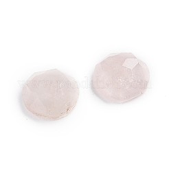 天然石ローズクォーツカボション  半円/ドーム  多面カット  7~8x3.5mm&nbsp;G-F680-G07