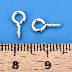 真鍮ネジアイピンペグベイル  DIYジュエリー作りの工芸品  925銀メッキ  10x5x1.5mm  穴：2.4mm  ピン：1.5mm&nbsp;KK-A171-23-01S